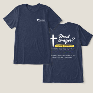 VOAWW Ministerie- Gebed Nodig Blauw Tri-Blend Shirt