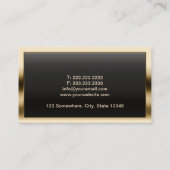 Vocal Coach Modern Gold Lijst Musical Visitekaartje (Achterkant)