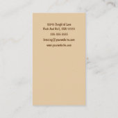 Vocal Coach, Singer, Songwriter Visitekaartje (Achterkant)