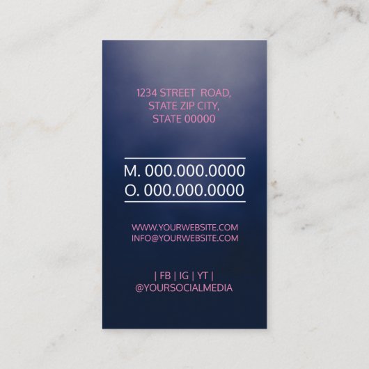 Vocal Coach Singer Visitekaartje (Achterkant)