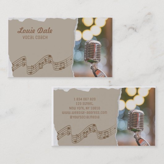Vocal Coach Visitekaartje (Voorkant / Achterkant)