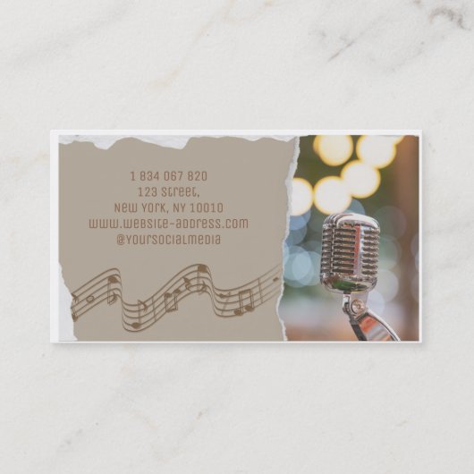 Vocal Coach Visitekaartje (Achterkant)