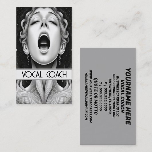 Vocal Coach Visitekaartje (Voorkant / Achterkant)