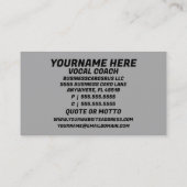Vocal Coach Visitekaartje (Achterkant)