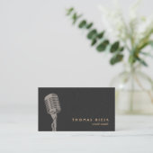 Vocal Coach Vocalist Zanger Microfoon Visitekaartje (Staand voorkant)