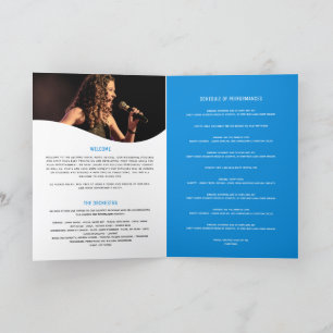 Vocal musical Overweging avond blauwe microfoon Programma