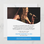 Vocal overweging klassieke microfoonmuziek blauw kaart (Achterkant)