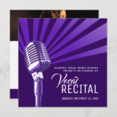 Vocal overweging klassieke microfoonmuziek paars kaart (Voorkant / Achterkant)