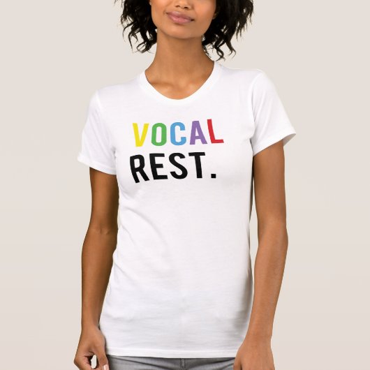 Vocal Rest - Kleurrijke Petten T-shirt (Voorkant)