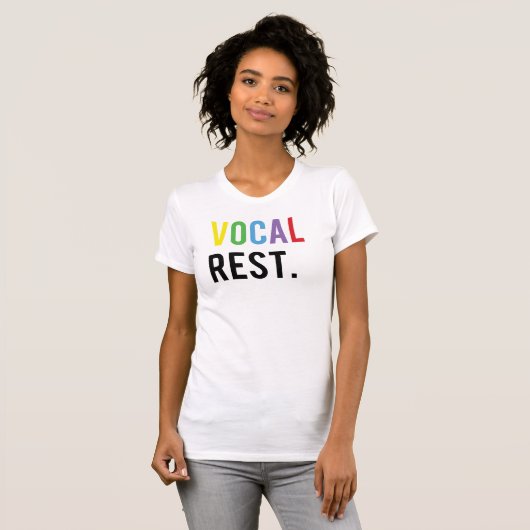 Vocal Rest - Kleurrijke Petten T-shirt (Voorkant volledig)