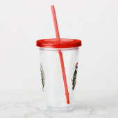 Vocale roodbuikspecht acryl drinkbeker (Links)