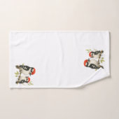 Vocale roodbuikspecht bad handdoek (Handdoek)