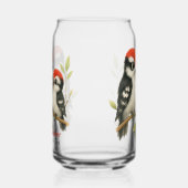 Vocale roodbuikspecht blikvorm glas (Links)