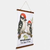 Vocale roodbuikspecht hangend wandkleed (Gebogen)