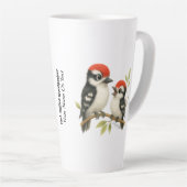 Vocale roodbuikspecht latte mok (Rechterhoek)