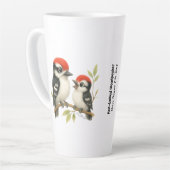 Vocale roodbuikspecht latte mok (Linkerhoek)