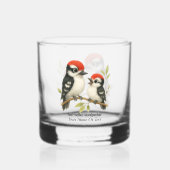 Vocale roodbuikspecht whisky glas (Voorkant)