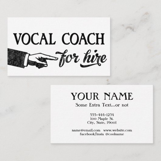 Vocale Visitekaartjes - Koel  (Voorkant / Achterkant)