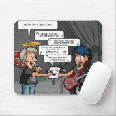 Vocalist Music Humor Funny Muismat (Met muis)