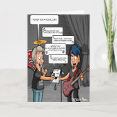 Vocalist Music Humor Funny Pun Birthday Card Kaart (Voorkant)