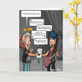 Vocalist Music Humor Funny Pun Birthday Card Kaart (Gele Bloem)