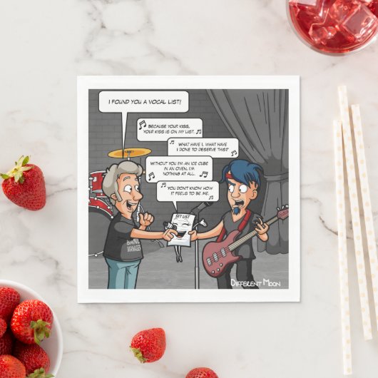 Vocalist Music Humor Funny Pun Party Napkins Servet (Insitu)