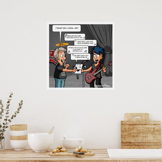 Vocalist Music Humor Funny Pun Poster (Keuken)