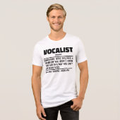Vocalist Noun Definition Voice Performer Grappig Tri-Blend Shirt (Voorkant volledig)