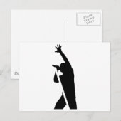 Vocalist Silhouette Briefkaart (Voorkant / Achterkant)