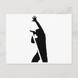 Vocalist Silhouette Briefkaart