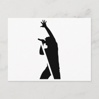 Vocalist Silhouette Briefkaart