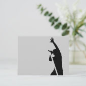 Vocalist Silhouette Briefkaart (Staand voorkant)