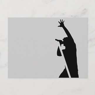 Vocalist Silhouette Briefkaart