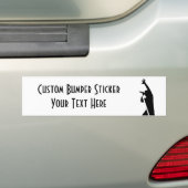 Vocalist Silhouette Bumpersticker (Op auto)