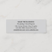 Vocalist Singer DJ Music Teacher Microphone Gold Mini Visitekaartje (Achterkant)