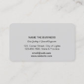 Vocalist Singer DJ Music Teacher Microphone Gold Visitekaartje (Achterkant)