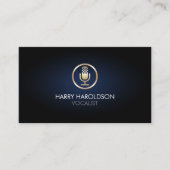 Vocalist Singer Microphone Visitekaartje (Voorkant)