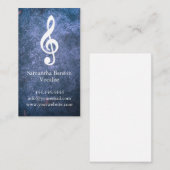 Vocalist Singer Musical Clef Logo Roos Gold Music Visitekaartje (Voorkant / Achterkant)