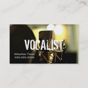 Vocalist, Singer, uitvoerder Visitekaartje