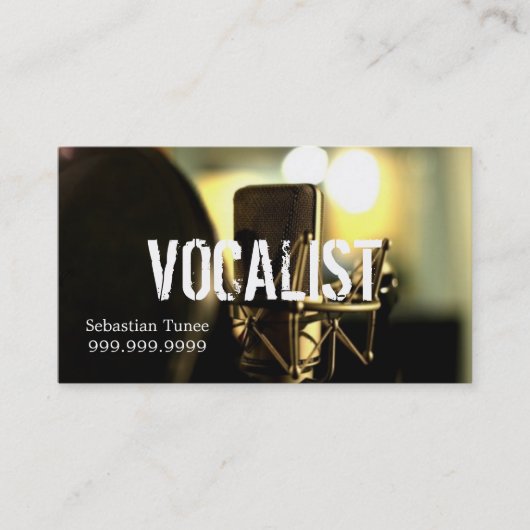 Vocalist, Singer, uitvoerder Visitekaartje (Voorkant)