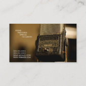 Vocalist, zanger, uitvoerder, muziek, leerstof visitekaartje (Achterkant)