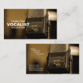 Vocalist, zanger, uitvoerder, muziek, leerstof visitekaartje (Voorkant / Achterkant)