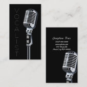 Vocalist, zanger, uitvoerder, muziek, leerstof visitekaartje (Voorkant / Achterkant)