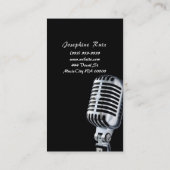 Vocalist, zanger, uitvoerder, muziek, leerstof visitekaartje (Achterkant)