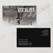 Vocalist, zangeres, preformer, muziek, leerstof visitekaartje (Voorkant / Achterkant)