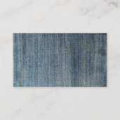 Vocalistisch blauw jans QR-code Visitekaartje (Achterkant)