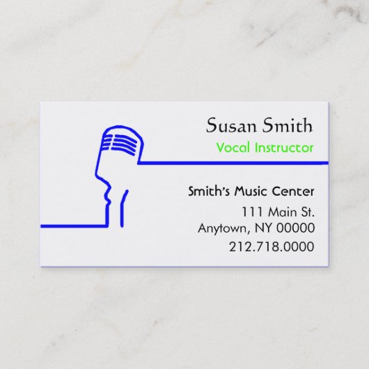 Vocalistisch Visitekaartje (Voorkant)