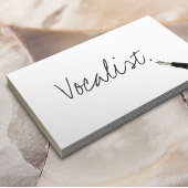 Vocalistisch Visitekaartje voor gratis handschrift