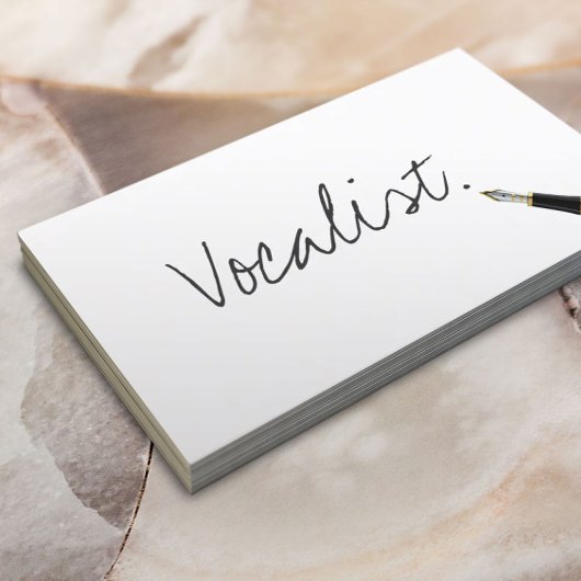 Vocalistisch Visitekaartje voor gratis handschrift