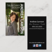 Vocalistische foto van Funeral Music Coordinator Visitekaartje (Voorkant / Achterkant)